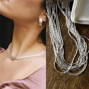 Agapé Chiara Silver Choker in Silver